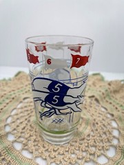Vtg Boscul Velvet Peanut Butter Greyhound Racing #5 Drinking Glass Tumbler Dogs