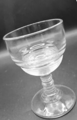 Set of 6 EAPG Clear Ribbed Stemmed Cordials 3 1/2″ tall x 2 1/8″ Diameter