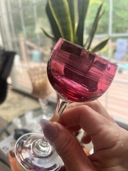 vintage aperitif cranberry Stem Glass