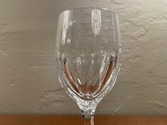 Set of (6) Josair BLANKA Pattern Crystal Wine Goblets Glasses 5 3/4”