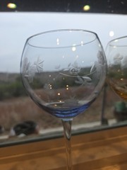 Set of 3 Lenox Butterfly Meadow Etched Balloon Wine Glass Goblet 15oz 9”
