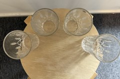 Set of 4 Highball Tumbler Crystal Glasses