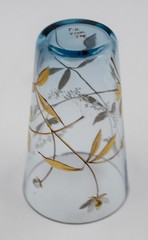 Fritz Heckert Hand Painted, Hand Blown Juice Glass, Circa 1900, Signed