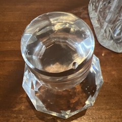 Gorgeous MCM Graduated Square Deep Cut Crystal Decanter & Stopper 9.5” Heavy
