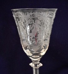 1920s Maryland Glass Co. «Diana & Nymph» Etched Goblets – Set of 4