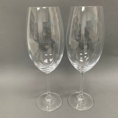 Clear Wine Glass Glasses Large 10 1/8″ High Lot of 2