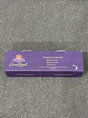 Crown Royal Whisky Glass Set 13pc New 4 Glasses 8 Stones Velvet Bag Gift Barware