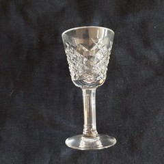 Vtg Waterford Crystal ALANA Decanter & 6 Liqueur Footed Shot Glasses 3.5″ Set