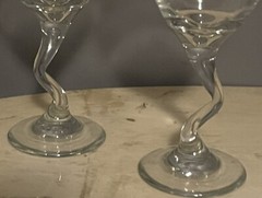 Libbey Glass Z Bent Stem Martini Cocktail Clear Barware Zig Zag – 2