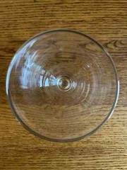 SET OF 6 Mid Century Mod Silver Platinum Rim 6-oz White Wine Glasses