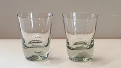 MCM Holmegaard Kastrup Copenhagen Smoke Pinch Shot Glasses Cordials Snaps Lutken