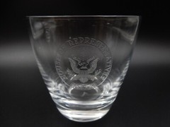 3 VINTAGE FOSTORIA GLASS HOUSE OF REPRESENTATIVES SEAL OLD FASHIONED TUMBLERS
