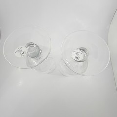 Lot (4) No 3601 Princess House Moderna Crystal Pedestal Clear Stem Glasses New