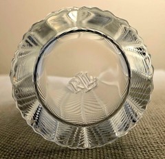 Ralph Lauren Herringbone Crystal 6 1/4 In. Highball Glass, 3 Vert. Cuts, New