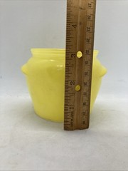 Vtg Glasbake Yellow Honey Whip Glass Jar