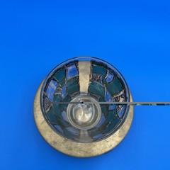 Vintage – Cocktail Low Ball/On the Rocks Glass – Blue/Gold