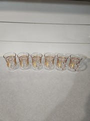Vintage «Red Kitchen» Glassware Set In Original Box Retro 12 Piece