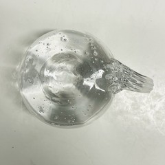 Bubbled Glass Hand Blown Punch Cup 3” Tall Unmarked