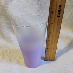 Vintage West Virginia Blendo Lavender Purple Orchid Flat Tumbler Drinking Glass