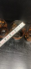 Vintage Set Of 5 Libbey Tawny Smoke Glass Tumblers W/ Butterfly Pattern EUC