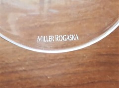 Miller Rogaska LAURA Crystal Wine Glasses Goblets ~ Pair