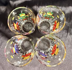 Set Of 4~ Libbey~NutcrackerStars~15oz Glass Tumblers~6”
