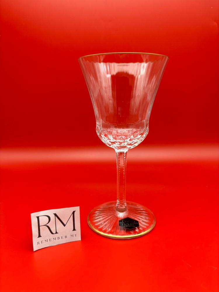 Vintage Saint Louis St. Louis Crystal France APOLLO GOLD Wine Goblet – 7-1/2”