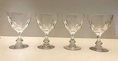VTG Tiffin Crystal Mt. Vernon 5.8” Footed Water Glass Goblet Set Of 4 EUC