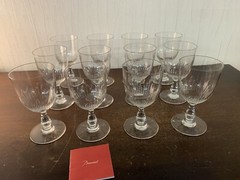 9 Water Glasses Model Organ Games in Baccarat Crystal (Price per Unit)