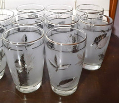 Libbey Safe Edge Silver Foliage 37 Piece Set of GLASSES AND BOWLS
