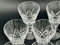 Set 10 Stuart Crystal Glengarry Cambridge Cordials 3⅛″ England 60s VTG