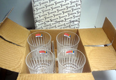 1979-82 FOSTORIA HERITAGE pattern DOUBLE OLD FASHIONED CRYSTAL TUMBLER (1 of 8)