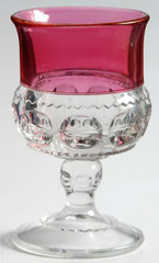 King’s Crown-Ruby & cranberry Flashed (Top Only) glassware by Tiffin-Franciscan