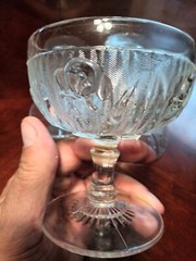 Iris & Herringbone Stemmed Serbert Glass Set#2