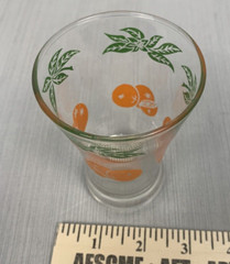 Anchor Hocking Vintage 4oz Juice Glass, Clear with Oranges, replacement glasses
