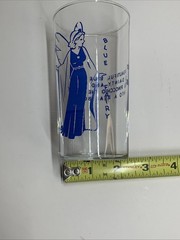 Libbeys Vintage Glasses Blue Fairy Cleo Lampwick Excellent Condition Set of 3