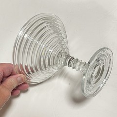 Vintage Manhattan Depression Glass Martini Glasses Compote SET OF 4