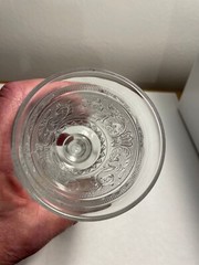 Duncan Miller Clear Glass Goblet Sandwich Pattern 5 3/4″ Tall Set of 2