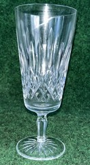 Waterford Crystal Lismore Crystal Champagne Flute Cut Glass Ireland 7.75” Signed