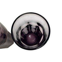 Libbey Set of 2 Paneled Purple Glass Duratuff Gibraltar 8 Oz Tumblers 4.5 inch