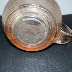 Vtg Arcoroc France Rosa Pink Rosaline Frosted Glass With Roses 8oz Mug 4”