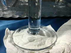 RARE 4pc blue Band william Sonoma Nantucket dessert margarita Glasses RARE NWT