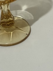 Set 4 VTG amber gold yellow stemmed wine juice glasses Noritake Perspective