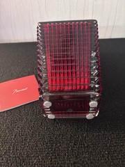 Vases Red Eye Rectangular IN Crystal Baccarat H: 7 7/8in