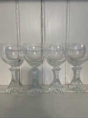 SET OF 4 VINTAGE CRYSTAL MIKASA THE RITZ WINE GLASSES NO CHIPS
