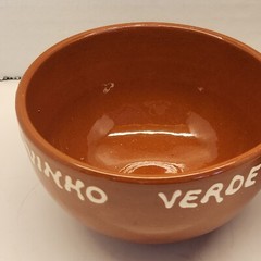 2 Traditional Terracotta Clay Wine Cups Portugal