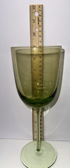Vintage Green Stemmed Wine Glasses Set Of Four 9” Tall Holds 12 Fluid Ounces