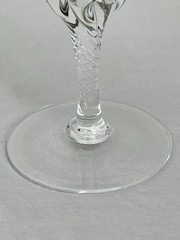 Vintage Sasaki Cocktail Glasses Smoky Gray with Twist Stem Set of Eight