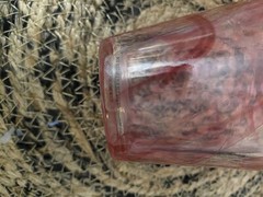 Kosta Boda UHV Ulrica Hydman Vallien Pink and White Swirl Tumblers, Set of 4l