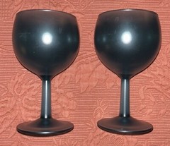 Blue Frosted Stemmed Glasses (5)